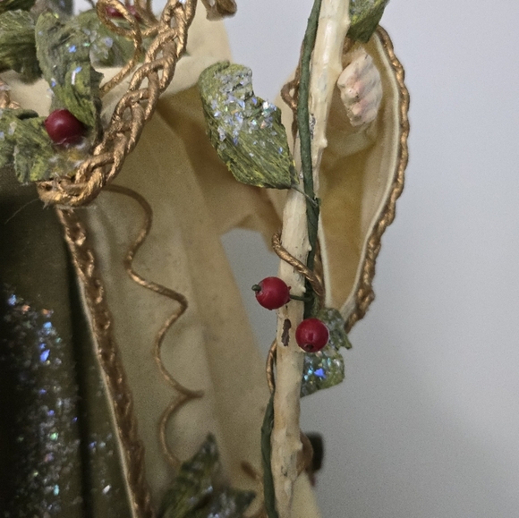 Silvestri Santa Holly Paper Mache Tree Table Topper Christmas Figure *read* - Picture 4 of 16